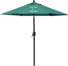 Load image into Gallery viewer, Custom Personalized Sturdy 7.5 ft Shade Vented Patio Umbrella Aluminum Poles with Polyester Canopy Portable for Beach Outdoor UV Protection