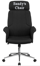 Load image into Gallery viewer, Custom Designed High Back Fabric Executive Chair With Your Personalized Name & Graphic