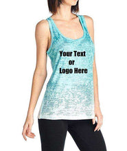 Load image into Gallery viewer, Custom Personalized Designed Women's Ombre Burnout Workout Tank Tops