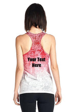 Load image into Gallery viewer, Custom Personalized Designed Women's Ombre Burnout Workout Tank Tops