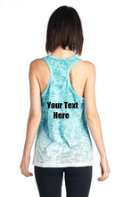 Load image into Gallery viewer, Custom Personalized Designed Women's Ombre Burnout Workout Tank Tops