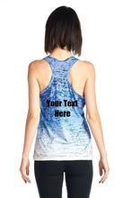 Load image into Gallery viewer, Custom Personalized Designed Women's Ombre Burnout Workout Tank Tops