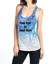 Load image into Gallery viewer, Custom Personalized Designed Women's Ombre Burnout Workout Tank Tops