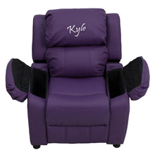 Load image into Gallery viewer, Custom Designed Kids Recliner with Storage Arms and Headrest With Your Personalized Name | DG Custom Graphics