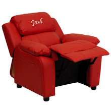 Load image into Gallery viewer, Custom Designed Kids Recliner with Storage Arms and Headrest With Your Personalized Name | DG Custom Graphics