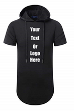 Load image into Gallery viewer, Custom Personalized Design Your Own Hipster Hip Hop Short Sleeve Longline Pullover Hoodie Shirt
