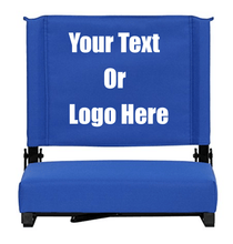 Load image into Gallery viewer, Custom Personalized Durable Stadium Chair with 3" Thick Comfortable Cushion