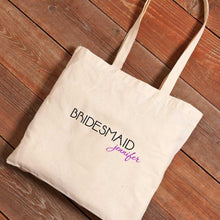 Load image into Gallery viewer, Personalized Canvas Tote - Bridesmaid | JDS