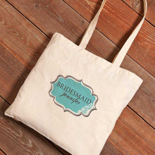 Load image into Gallery viewer, Personalized Canvas Tote - Bridesmaid | JDS