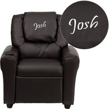 Load image into Gallery viewer, Custom Designed Kids Recliner with Cup Holder and Headrest With Your Personalized Name