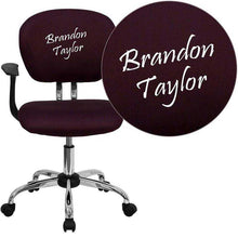 Load image into Gallery viewer, Custom Designed Mid-Back Mesh Swivel Task Chair with Chrome Base With Your Personalized Name