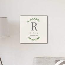 Load image into Gallery viewer, Personalized Family Initial Vine 18" x 18" Canvas Signs | JDS