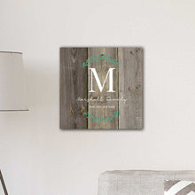 Load image into Gallery viewer, Personalized Family Initial Vine 18" x 18" Canvas Signs | JDS
