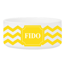 Load image into Gallery viewer, Personalized Large Dog Bowl - Cheerful Chevron | JDS