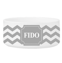 Load image into Gallery viewer, Personalized Large Dog Bowl - Cheerful Chevron | JDS