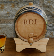 Load image into Gallery viewer, Personalized Whiskey Barrel - Bourbon - Oak - 2 Liter | JDS