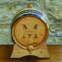 Load image into Gallery viewer, Personalized Whiskey Barrel - Monogrammed Oak Barrel - 2 Liter | JDS