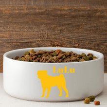 Load image into Gallery viewer, Personalized Man's Best Friend Silhouette Large Dog Bowl | JDS