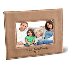 Load image into Gallery viewer, Personalized Black 5x7 Leatherette Frame - 5 "x 7" Personalized Picture Frame - All | JDS