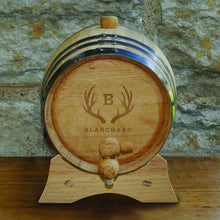 Load image into Gallery viewer, Personalized Whiskey Barrel - Monogrammed Oak Barrel - 2 Liter | JDS