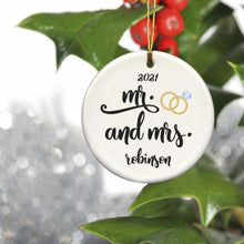 Load image into Gallery viewer, Personalized Christmas Ornaments - Couple's Ornaments - Ceramic | JDS