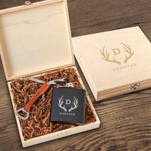 Load image into Gallery viewer, Irvine Groomsmen Flask Gift Box Set | JDS