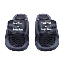 Load image into Gallery viewer, Custom designed athletic slides with your personal or business logo.