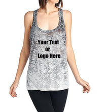 Load image into Gallery viewer, Custom Personalized Designed Women's Ombre Burnout Workout Tank Tops
