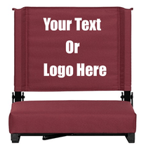 Load image into Gallery viewer, Custom Personalized Durable Stadium Chair with 3" Thick Comfortable Cushion