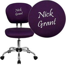 Load image into Gallery viewer, Custom Designed Mid-Back Mesh Swivel Task Chair with Chrome Base With Your Personalized Name