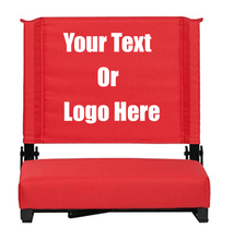 Load image into Gallery viewer, Custom Personalized Durable Stadium Chair with 3" Thick Comfortable Cushion