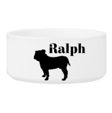 Load image into Gallery viewer, Personalized Man's Best Friend Silhouette Large Dog Bowl | JDS