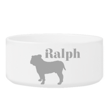 Load image into Gallery viewer, Personalized Man's Best Friend Silhouette Large Dog Bowl | JDS