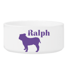 Load image into Gallery viewer, Personalized Man's Best Friend Silhouette Large Dog Bowl