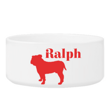 Load image into Gallery viewer, Personalized Man's Best Friend Silhouette Large Dog Bowl | JDS