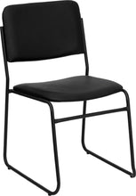 Load image into Gallery viewer, Custom Designed High Density Black Stacking Chair with Sled Base With Your Personalized Name & Graphic