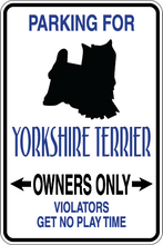 Load image into Gallery viewer, Personalized Novelty Pet Parking Sign, Animal Lover Signs, Funny Gift Signs