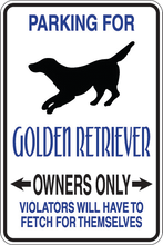 Load image into Gallery viewer, Personalized Novelty Pet Parking Sign, Animal Lover Signs, Funny Gift Signs