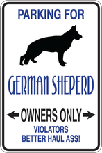 Load image into Gallery viewer, Personalized Novelty Pet Parking Sign, Animal Lover Signs, Funny Gift Signs