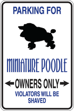 Load image into Gallery viewer, Personalized Novelty Pet Parking Sign, Animal Lover Signs, Funny Gift Signs