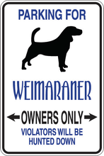 Load image into Gallery viewer, Personalized Novelty Pet Parking Sign, Animal Lover Signs, Funny Gift Signs
