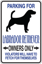Load image into Gallery viewer, Personalized Novelty Pet Parking Sign, Animal Lover Signs, Funny Gift Signs