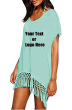 Load image into Gallery viewer, Custom Personalized Designed Women's Bohemia Printing Top Beach Bikini Cover-ups