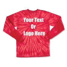 Load image into Gallery viewer, Custom Personalize Design Your Tie Dye Long Sleeve T-shirt