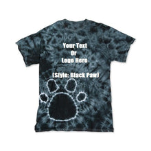 Load image into Gallery viewer, Custom Designed Personalized Tie Dye Paw T-shirts