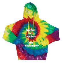 Load image into Gallery viewer, Custom Personalize Design Your Spiral Tie Dye Hoodie