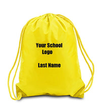 Load image into Gallery viewer, Custom Personalized Drawstring Backpack. Great For School Or College.