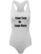 Load image into Gallery viewer, Custom Personalized Designed Womens Basic Solid Soft Stretchy Tank Top Bodysuit