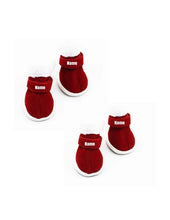 Load image into Gallery viewer, Custom Personalize Design Your Puppy Dog Christmas Shoes Booties Boots (pet Clothing)