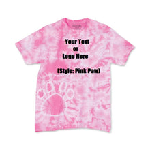 Load image into Gallery viewer, Custom Designed Personalized Tie Dye Paw T-shirts
